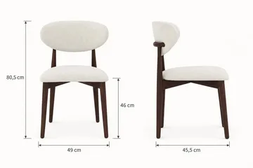 Peyra Rund Utdragbar Matgrupp 120-220 cm – Matbord med 4 Molly Matstolar i Trä med Rökt Ek-utseende - Mörkbrun - Möbler - Bord & matgrupp - Matgrupp