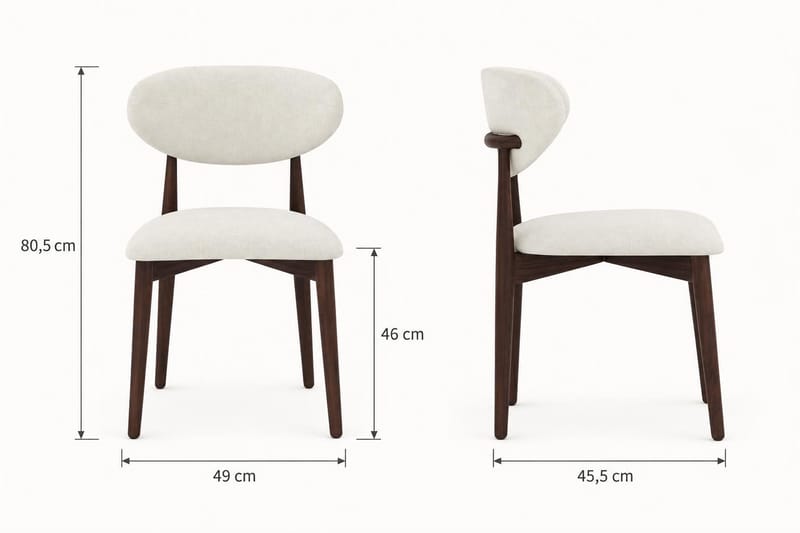 Peyra Rund Utdragbar Matgrupp 120-220 cm – Matbord med 4 Molly Matstolar i Trä med Rökt Ek-utseende - Mörkbrun - Möbler - Bord & matgrupp - Matgrupp