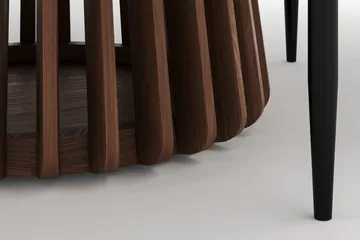 Peyra Runt Matbord 120 cm med 4 Sawako Stolar - Valnöt - Möbler - Bord & matgrupp - Matgrupp