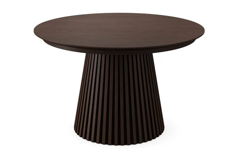 Peyra Runt Matbord förlängningsbart 120-220 cm Fanér, Mörkbrun/Rökt ek
