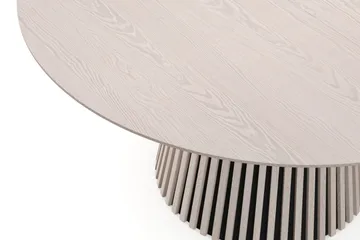 Peyra Runt Matbord förlängningsbart 140-240 cm Fanér - Vitlaserat - Möbler - Bord & matgrupp - Matbord & köksbord