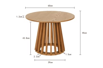 Peyra Soffbord Runt 60 cm Fanér - Ek - Möbler - Bord & matgrupp - Soffbord