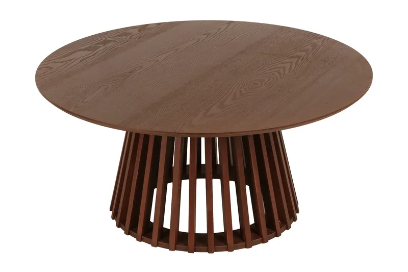 Peyra Soffbord Runt 86 cm Fanér - Valnöt - Möbler - Bord & matgrupp - Soffbord