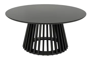 Peyra Soffbord Satsbord Runt 86/60 cm Fanér - Svart - Möbler - Bord & matgrupp - Soffbord