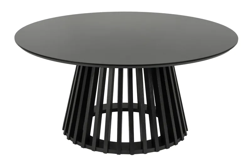 Peyra Soffbord Satsbord Runt 86/60 cm Fanér - Svart - Möbler - Bord & matgrupp - Soffbord