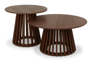 Peyra Soffbord Satsbord Runt 86/60 cm Fanér