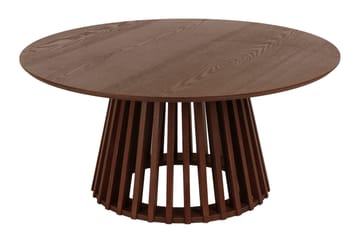 Peyra Soffbord Satsbord Runt 86/60 cm Fanér - Valnöt - Möbler - Bord & matgrupp - Soffbord