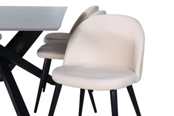 Piazza Matbord 190 cm med 6 Velvet Stitches Matstol - Möbler - Bord & matgrupp - Matgrupp