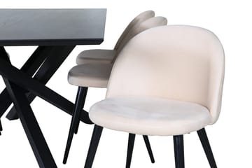 Piazza Matbord 190 cm med 6 Velvet Stitches Matstol - Möbler - Bord & matgrupp - Matgrupp