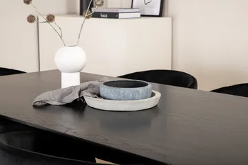 Piazza Matgrupp 180 cm Rektangulär med 6 Berit stolar - Svart - Möbler - Bord & matgrupp - Matgrupp