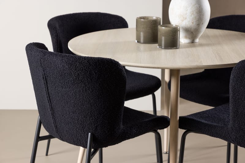 Plaza Matbord 100 cm med 4 Modesto Matstol