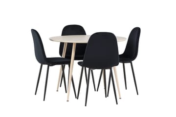 Plaza Matbord 100 cm med 4 Polar Köksstol - Möbler - Bord & matgrupp - Matgrupp