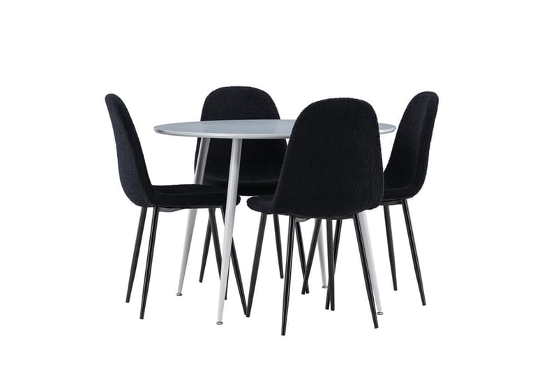 Plaza Matbord 100 cm med 4 Polar Matstol