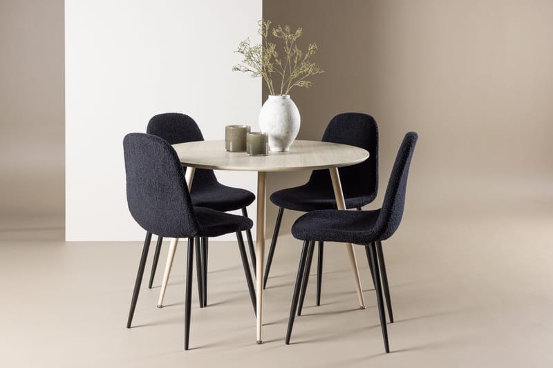 Plaza Matbord 100 cm med 4 Polar Matstol