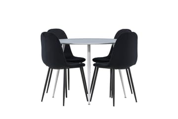 Plaza Matbord 100 cm med 4 Polar Köksstol - Möbler - Bord & matgrupp - Matgrupp