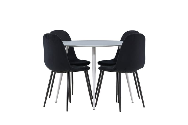 Plaza Matbord 100 cm med 4 Polar Köksstol - Möbler - Bord & matgrupp - Matgrupp