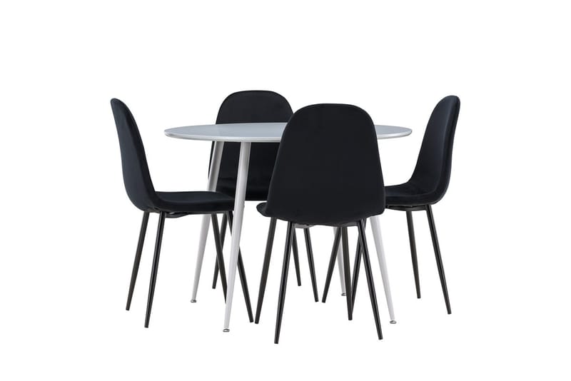 Plaza Matbord 100 cm med 4 Polar Köksstol - Möbler - Bord & matgrupp - Matgrupp