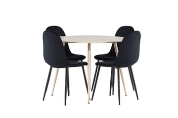 Plaza Matbord 100 cm med 4 Polar Köksstol - Möbler - Bord & matgrupp - Matgrupp