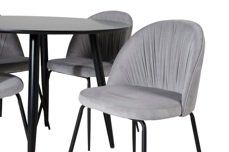 Plaza Matbord 100x100 cm med 4 Wrinkles Matstol - Möbler - Bord & matgrupp - Matgrupp