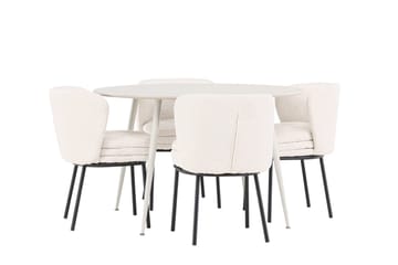 Plaza Matbord 120 cm med 4 Agnes Matstol - Möbler - Bord & matgrupp - Matgrupp