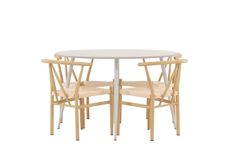 Plaza Matbord 120 cm med 4 Alfons Karmstol - Möbler - Bord & matgrupp - Matgrupp