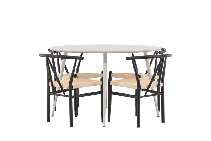 Plaza Matbord 120 cm med 4 Alfons Karmstol - Möbler - Bord & matgrupp - Matgrupp