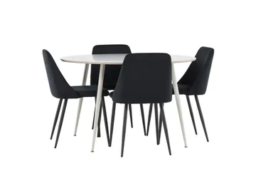 Plaza Matbord 120 cm med 4 Night Matstol - Möbler - Bord & matgrupp - Matgrupp