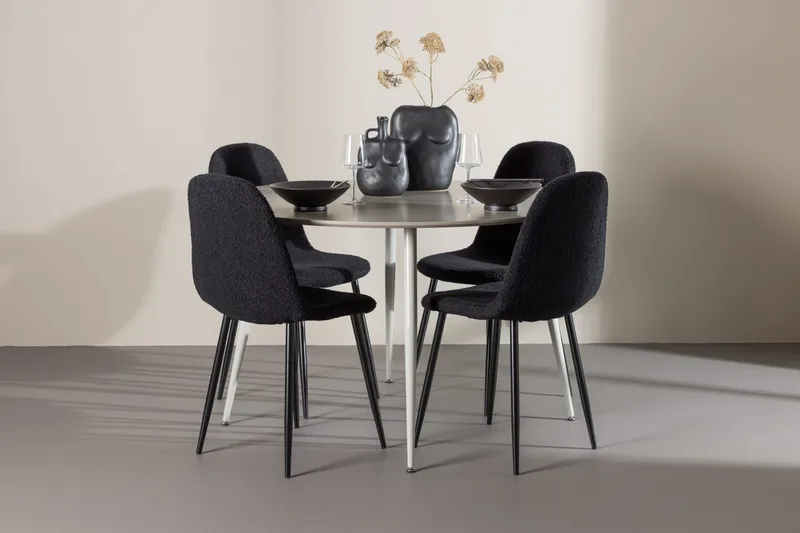 Plaza Matbord 120 cm med 4 Polar Matstol