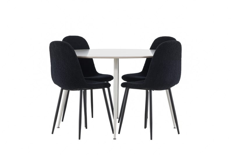 Plaza Matbord 120 cm med 4 Polar Matstol - Möbler - Bord & matgrupp - Matgrupp