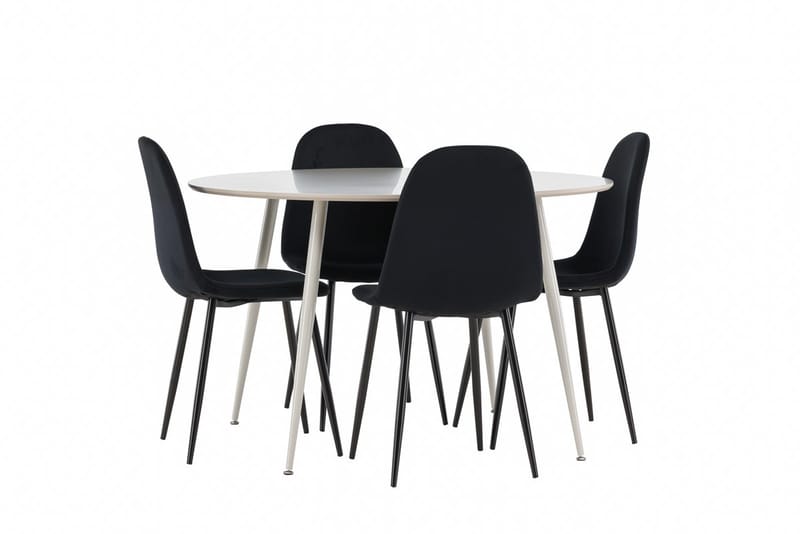 Plaza Matbord 120 cm med 4 Polar Köksstol - Möbler - Bord & matgrupp - Matgrupp