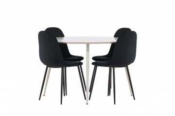 Plaza Matbord 120 cm med 4 Polar Köksstol - Möbler - Bord & matgrupp - Matgrupp