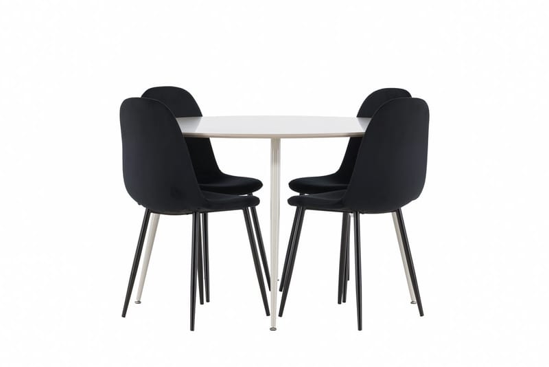 Plaza Matbord 120 cm med 4 Polar Köksstol - Möbler - Bord & matgrupp - Matgrupp