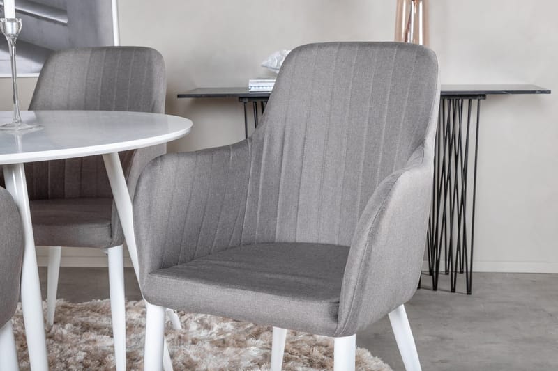 Plaza Matbord Runt med 4 Comfort Karmstol - Möbler - Bord & matgrupp - Matgrupp