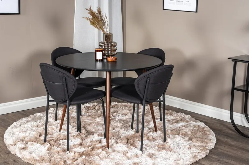 Plaza Matbord Runt med 4 Vault Matstol