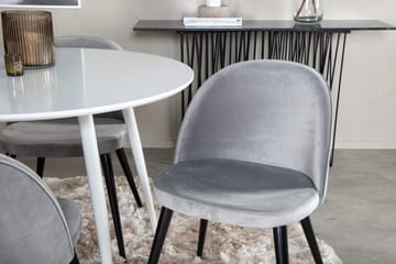 Plaza Matbord Runt med 4 Velvet Köksstol Sammet - Möbler - Bord & matgrupp - Matgrupp