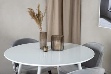 Plaza Matbord Runt med 4 Velvet Köksstol Sammet - Möbler - Bord & matgrupp - Matgrupp
