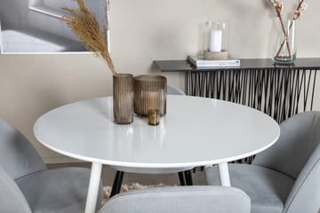 Plaza Matbord Runt med 4 Velvet Matstol Manchester - Möbler - Bord & matgrupp - Matgrupp