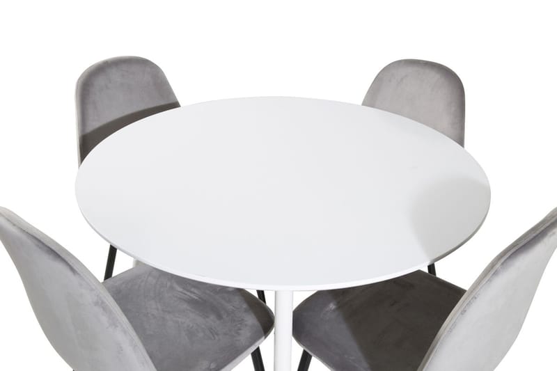Plaza Matbord Runt med 4 Polar Köksstol - Möbler - Bord & matgrupp - Matgrupp