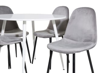 Plaza Matbord Runt med 4 Polar Köksstol - Möbler - Bord & matgrupp - Matgrupp