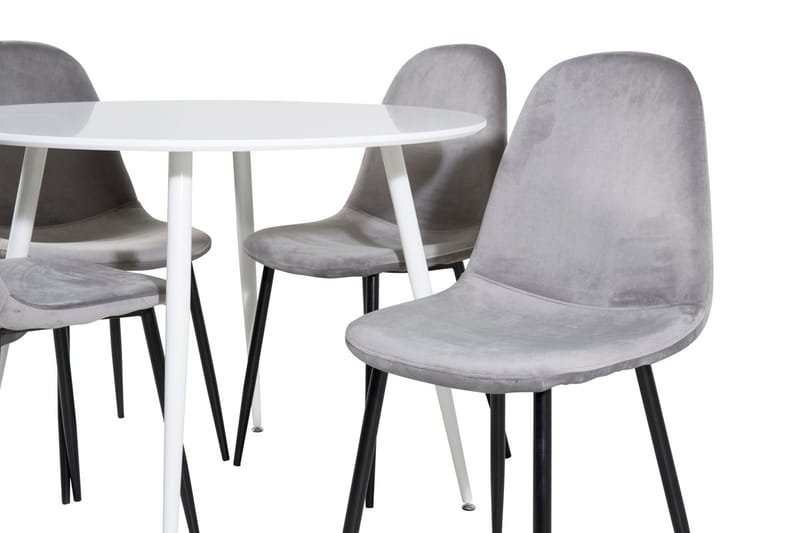 Plaza Matbord Runt med 4 Polar Köksstol - Möbler - Bord & matgrupp - Matgrupp