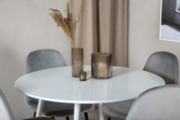 Plaza Matbord Runt med 4 Polar Köksstol - Möbler - Bord & matgrupp - Matgrupp