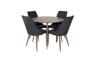 Plaza Matgrupp 100 cm Rund med 4 Leone stolar - Möbler - Bord & matgrupp - Matgrupp