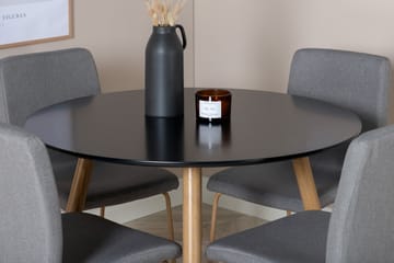 Plaza Matgrupp 100 cm Rund med 4 Mace stolar - Grå - Möbler - Bord & matgrupp - Matgrupp