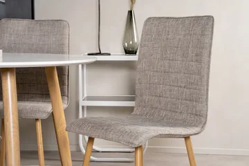 Plaza Matgrupp 100 cm Rund med 4 Windu Lyx stolar - Ljusgrå - Möbler - Bord & matgrupp - Matgrupp