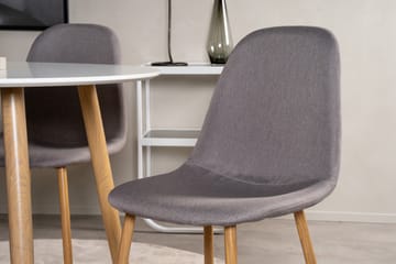 Plaza Matgrupp 100 cm Rund med 4 Polar stolar - Natur - Möbler - Bord & matgrupp - Matgrupp