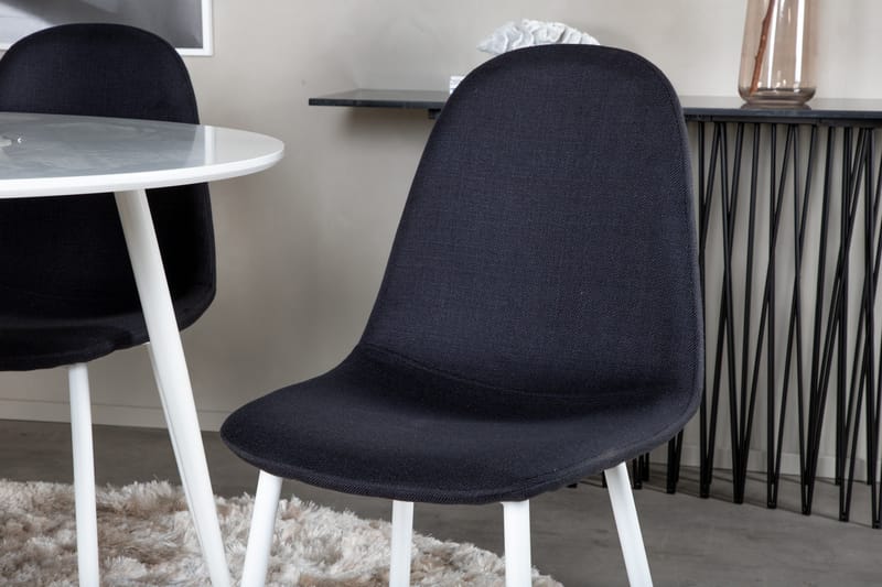 Plaza Matgrupp 100 cm Rund med 4 Polar stolar - Svart - Möbler - Bord & matgrupp - Matgrupp