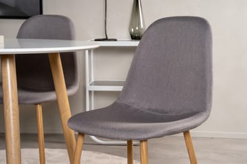 Plaza Matgrupp 100 cm Rund med 4 Polar stolar - Natur - Möbler - Bord & matgrupp - Matgrupp