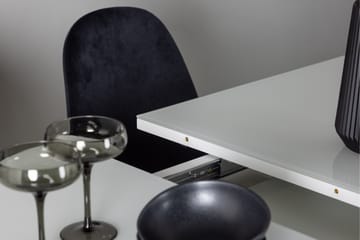 Pluto Matgrupp 120 cm Rektangulär med 4 Polar stolar - Svart - Möbler - Bord & matgrupp - Matgrupp