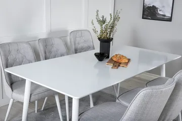 Polar Matbord 180 cm med 6 Velvet Deluxe Matstol - Möbler - Bord & matgrupp - Matgrupp