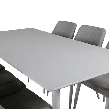 Polar Matbord 180 cm med 6 Plaza Matstol - Möbler - Bord & matgrupp - Matgrupp